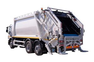 Press loading garbage truck ATRIK type R2P AU AV with mechanism for emptying large containers